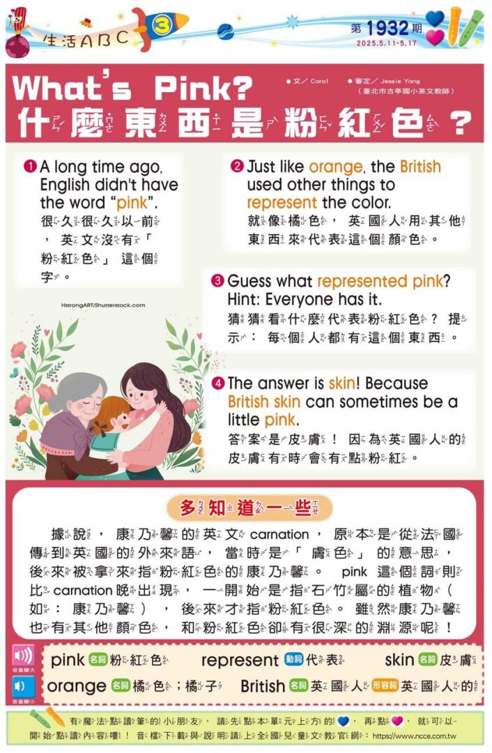 3 生活ABC What’s Pink? 什麼東西是粉紅色?